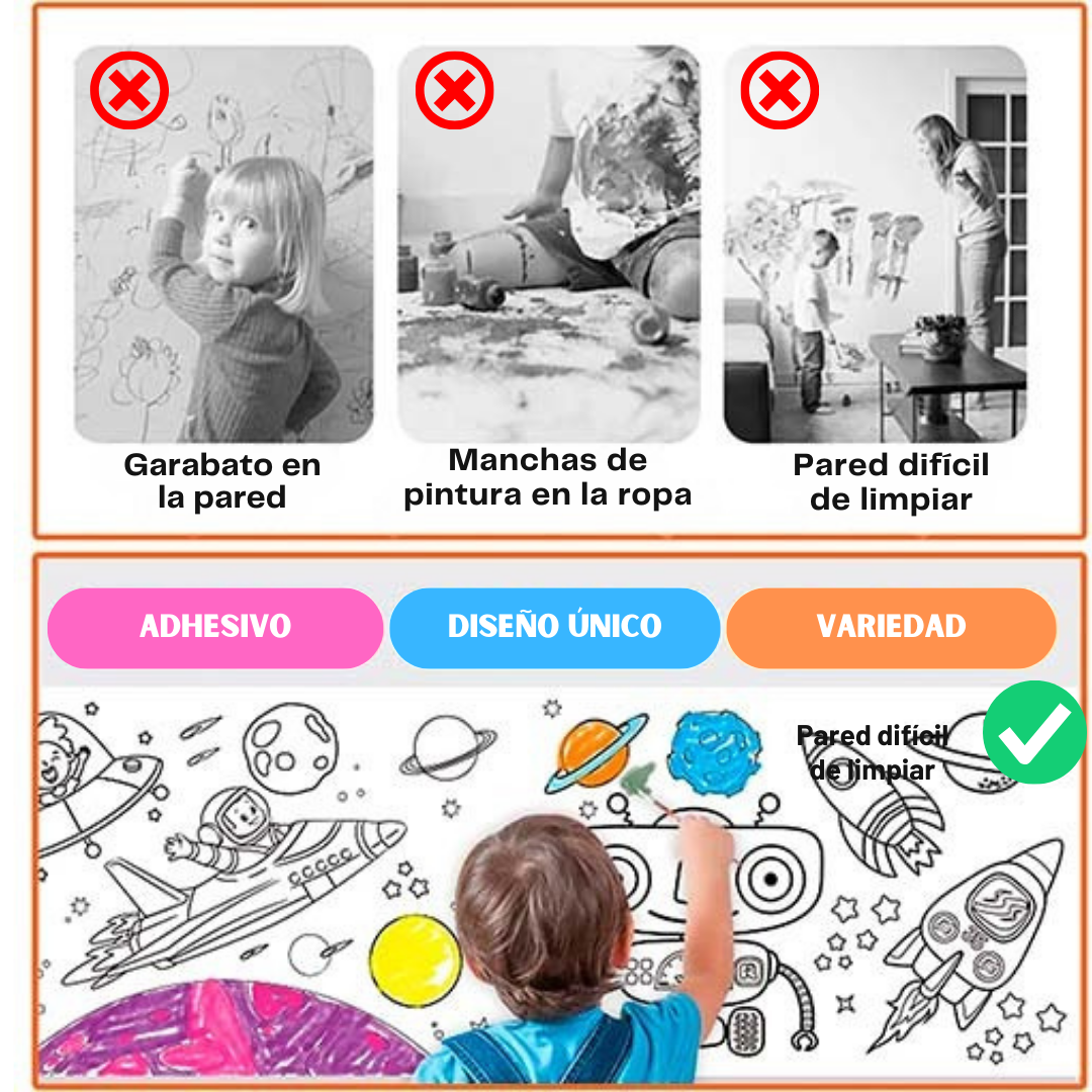 “ROLLO PARA COLOREAR DE 3 METROS - horas de diversión lejos de las pantallas.”