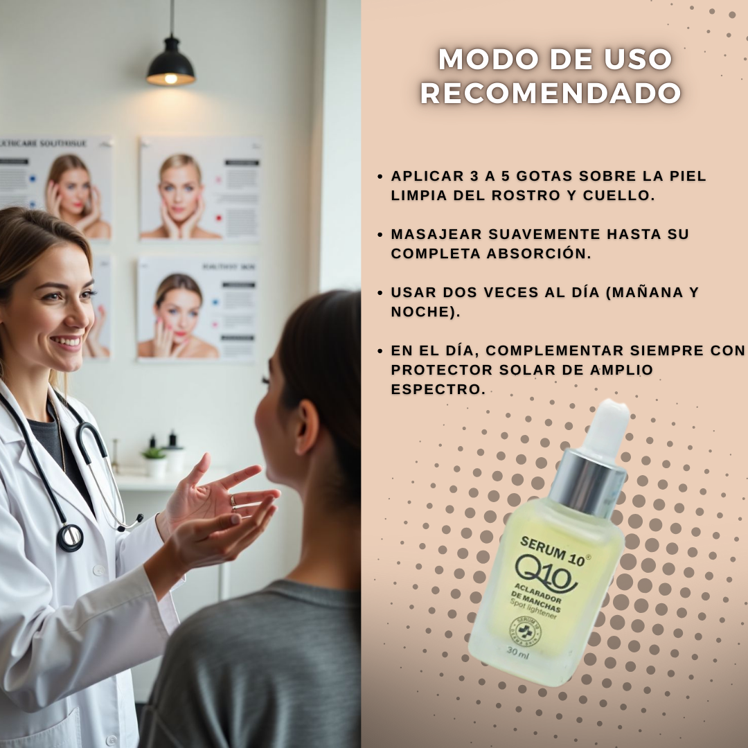 Aclarador de Manchas serum Q10 -pensado para quienes buscan resultados reales
