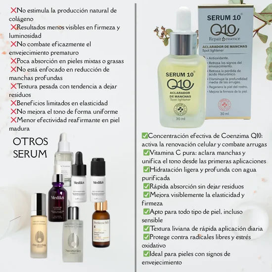 Aclarador de Manchas serum Q10 -pensado para quienes buscan resultados reales
