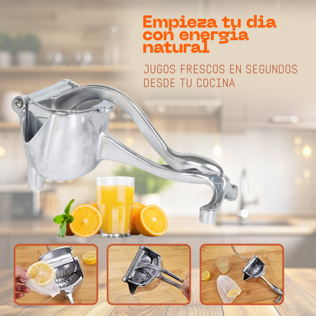 Exprimidor manual + eBook   digital "Jugos saludables"