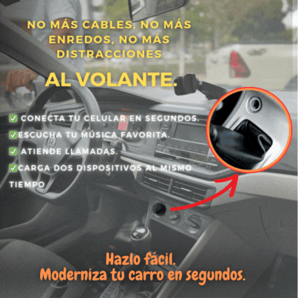 Receptor Bluetooth (Música, llamadas y carga doble en un solo dispositivo)