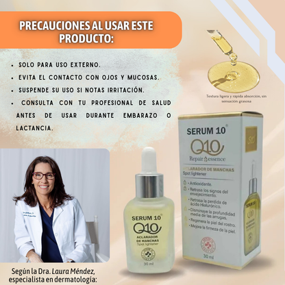 Aclarador de Manchas serum Q10 -pensado para quienes buscan resultados reales