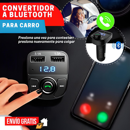 Receptor Bluetooth (Música, llamadas y carga doble en un solo dispositivo)