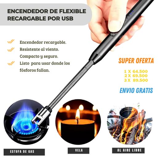 Encendedor flexible Recargable por USB